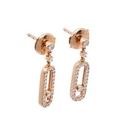 Messika Move Uno Diamond 18K Rose Gold Earrings