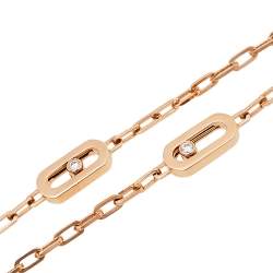 Pre Owned Messika Move Uno Diamond 18K Rose Gold Long Necklace