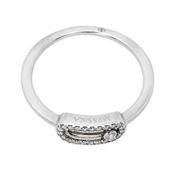 Messika Move Uno Pave Diamond 18K White Gold Ring Size 52
