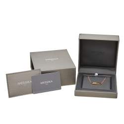 Pre Owned Messika Move Diamond 18K Rose Gold Double Chain Pendant Necklace