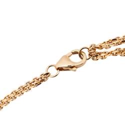 Pre Owned Messika Move Diamond 18K Rose Gold Double Chain Pendant Necklace