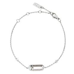 Pre Owned Messika Move Uno Pavé Diamond 18K White Gold Bracelet