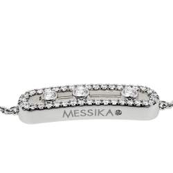 Messsika Baby Move Pave Diamond 18K White Gold Bracelet