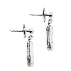 Pre Owned Messika Move Uno Stud Diamond 18K White Gold Earrings 