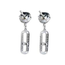Pre Owned Messika Move Uno Stud Diamond 18K White Gold Earrings 