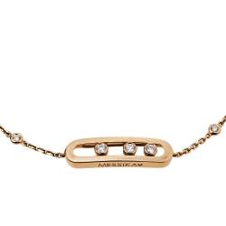 Pre Owned Messika Baby Move Diamond 18k Rose Gold Bracelet