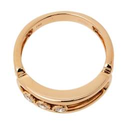 Pre Owned Messika Move Classic Diamond 18K Rose Gold Ring Size 58