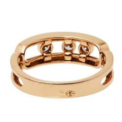 Pre Owned Messika Move Classic Diamond 18K Rose Gold Ring Size 58