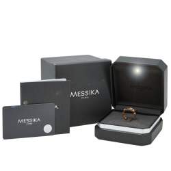 Pre Owned Messika Move Classic Diamond 18K Rose Gold Ring Size 58