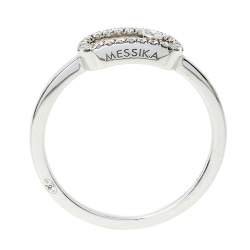 Messika Move Uno Pave Diamond 18K White Gold Ring Size 51