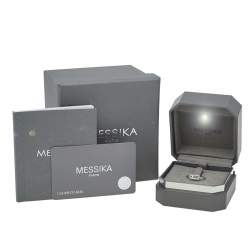 Messika Move Uno Pave Diamond 18K White Gold Ring Size 51
