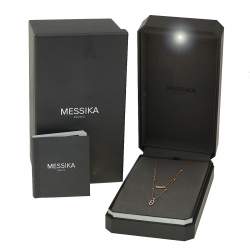 Messika Move Uno 2 Rows Pave Diamond 18K Rose Gold Layered Necklace