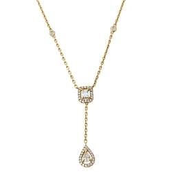Pre Owned Messika My Twin Tie Diamond 18K Yellow Gold Necklace
