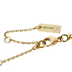 Pre Owned Messika My Twin Tie Diamond 18K Yellow Gold Necklace