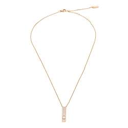 Pre Owned Messika My First Diamond Pave 18K Rose Gold Pendant Necklace