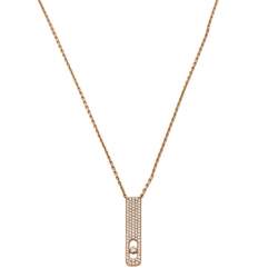 Pre Owned Messika My First Diamond Pave 18K Rose Gold Pendant Necklace