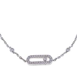 Messika Move Uno Pavé Diamond 18K White Gold Bracelet