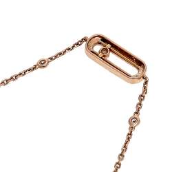 Pre Owned Messika Move Uno Pave Diamond 18K Rose Gold Bracelet