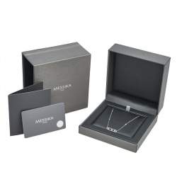 Pre Owned Messika Baby Move Diamond 18K White Gold Pendant Necklace
