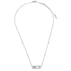 Pre Owned Messika Baby Move Diamond 18K White Gold Pendant Necklace