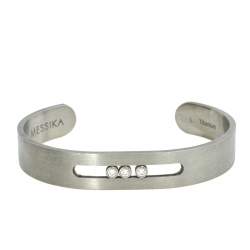 Messika Move Diamond Titanium Cuff Bracelet Size L
