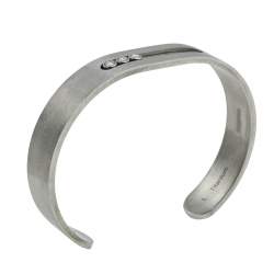Messika Move Diamond Titanium Cuff Bracelet Size L
