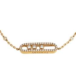 Pre Owned Messika Baby Move Pave Diamond 18K Rose Gold Bracelet