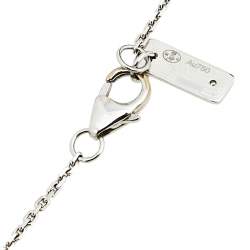 Messika Move Uno 2 Rows Pave Diamond 18k White Gold Necklace