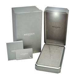 Messika Move Uno 2 Rows Pave Diamond 18k White Gold Necklace