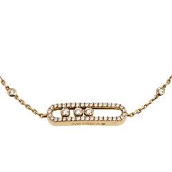 Pre Owned Messika Baby Move Pave Diamond 18K Rose Gold Bracelet