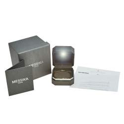 Pre Owned Messika Move Pave Diamond 18k Rose Gold Thin Bracelet S