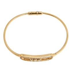 Pre Owned Messika Move Pave Diamond 18k Rose Gold Thin Bracelet S