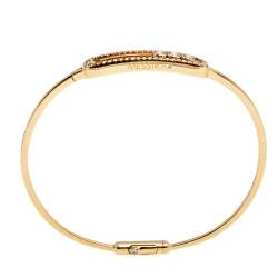 Pre Owned Messika Move Pave Diamond 18k Rose Gold Thin Bracelet S