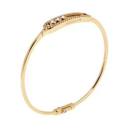 Pre Owned Messika Move Pave Diamond 18k Rose Gold Thin Bracelet S