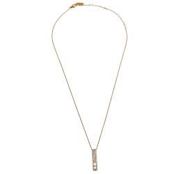 Pre Owned Messika My First Diamond Pave 18K Rose Gold Pendant Necklace