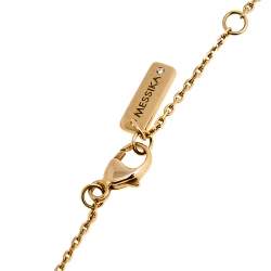 Pre Owned Messika My First Diamond Pave 18K Rose Gold Pendant Necklace