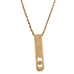 Pre Owned Messika My First Diamond Pave 18K Rose Gold Pendant Necklace