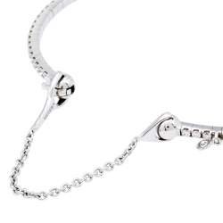 Pre Owned Messika Skinny Diamond 18k White Gold Cuff Bracelet