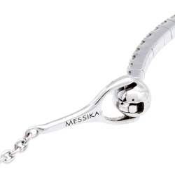 Pre Owned Messika Skinny Diamond 18k White Gold Cuff Bracelet