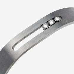 Messika Move Diamonds Titanium Open Cuff Bracelet L