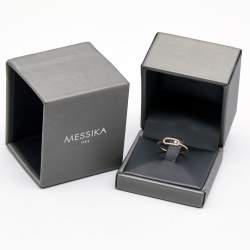 Pre Owned Messika Move Uno Diamonds 18k Rose Gold Ring Size 51