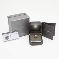 Pre Owned Messika Move Uno Diamonds 18k Rose Gold Ring Size 52