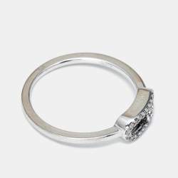 Messika Move Uno Pave Diamond 18K White Gold Ring Size 49