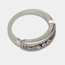 Messika Baby Move Pave Diamonds 18k White Gold Ring Size 51