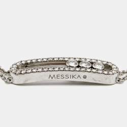 Pre Owned Messika Move Classic Pave Diamond 18k White Gold Bracelet