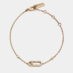 Pre Owned Messika Move Uno Pave Diamond 18K Rose Gold Bracelet