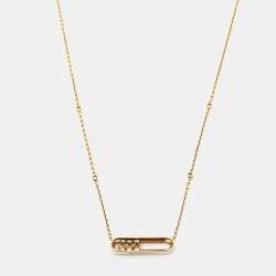 Messika Baby Move Pavé Diamond 18k Yellow Gold Necklace