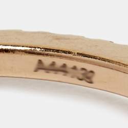 Messika Move Uno Pave Diamond 18k Rose Gold Ring Size 50