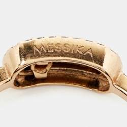 Messika Move Uno Pave Diamond 18k Rose Gold Ring Size 50