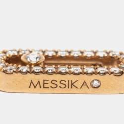 Pre Owned Messika Move Uno Pave Diamond 18k Rose Gold Necklace